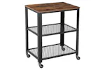Vasagle Industrial Serving Cart with Shelve | Rustic Brown Vasagle Industrial Serving Cart with Shelve | Rustic Brown