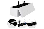 Songmics Flipping Lid Storage Ottoman | White Songmics Flipping Lid Storage Ottoman | White