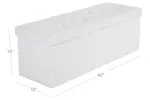 Songmics Flipping Lid Storage Ottoman | White Songmics Flipping Lid Storage Ottoman | White