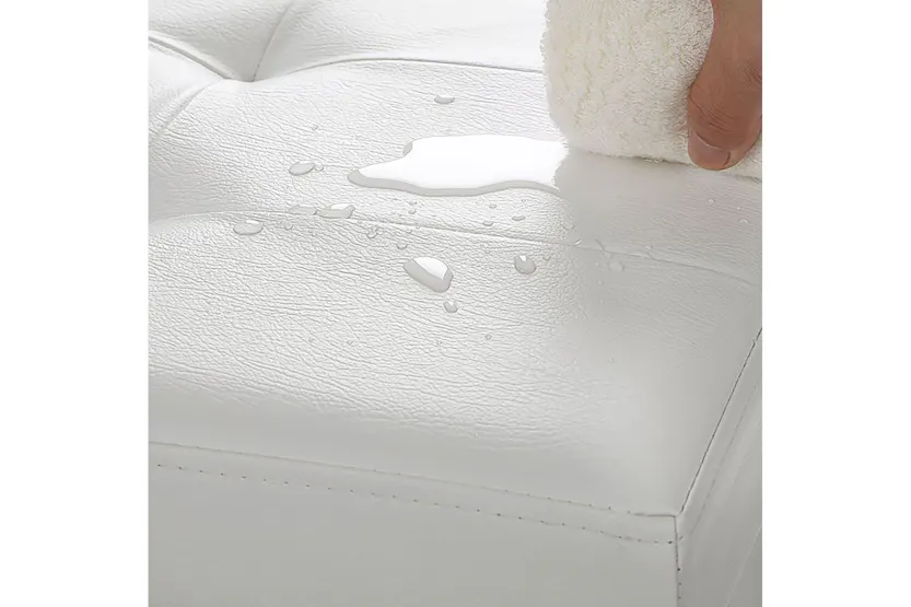 Songmics Flipping Lid Storage Ottoman | White Songmics Flipping Lid Storage Ottoman | White