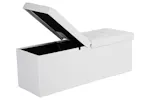 Songmics Flipping Lid Storage Ottoman | White Songmics Flipping Lid Storage Ottoman | White