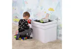 Songmics Flipping Lid Storage Ottoman | White Songmics Flipping Lid Storage Ottoman | White