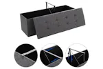 Songmics Folding Storage Ottoman Bench | Dark Gray Songmics Folding Storage Ottoman Bench | Dark Gray