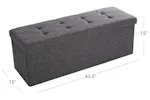 Songmics Folding Storage Ottoman Bench | Dark Gray Songmics Folding Storage Ottoman Bench | Dark Gray
