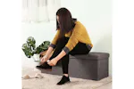 Songmics Folding Storage Ottoman Bench | Dark Gray Songmics Folding Storage Ottoman Bench | Dark Gray