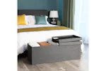 Songmics Folding Storage Ottoman Bench | Dark Gray Songmics Folding Storage Ottoman Bench | Dark Gray