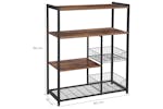 Vasagle Mesh Baskets Kitchen Shelf | Rustic Brown & Matte Black Vasagle Mesh Baskets Kitchen Shelf | Rustic Brown & Matte Black