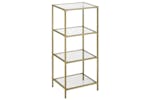 Vasagle Tempered Glass Storage Rack | Golden Vasagle Tempered Glass Storage Rack | Golden