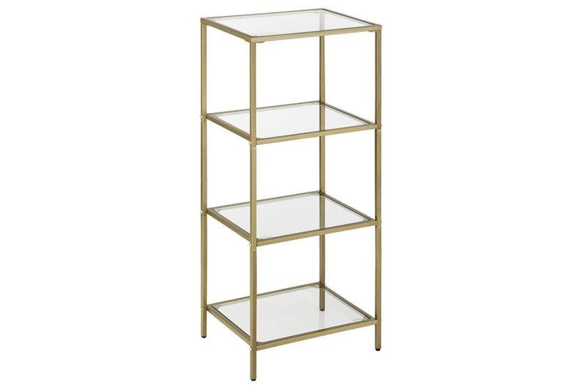 Vasagle Tempered Glass Storage Rack | Golden Vasagle Tempered Glass Storage Rack | Golden