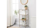 Vasagle Tempered Glass Storage Rack | Golden Vasagle Tempered Glass Storage Rack | Golden