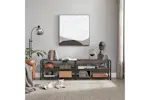 Vasagle Industrial Large TV Console Entertainment Center | Rustic Brown & Black Vasagle Industrial Large TV Console Entertainment Center | Rustic Brown & Black
