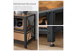 Vasagle Industrial Large TV Console Entertainment Center | Rustic Brown & Black Vasagle Industrial Large TV Console Entertainment Center | Rustic Brown & Black