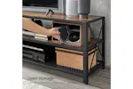 Vasagle Industrial Large TV Console Entertainment Center | Rustic Brown & Black Vasagle Industrial Large TV Console Entertainment Center | Rustic Brown & Black