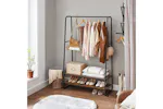 Vasagle Industrial Clothes Rack with Shelves | Rustic Brown & Black Vasagle Industrial Clothes Rack with Shelves | Rustic Brown & Black