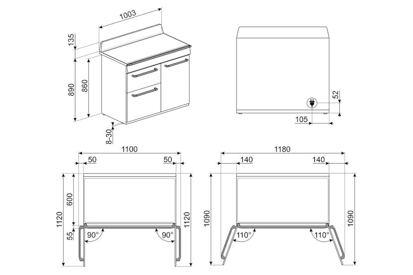 Smeg 100cm Victoria Electric Cooker with Induction Hob | TR103IBL2 | Black Smeg 100cm Victoria Electric Cooker with Induction Hob | TR103IBL2 | Black