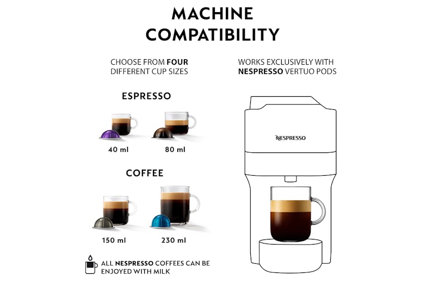 Nespresso Vertuo Pop, White, By Krups | XN920140 Nespresso Vertuo Pop, White, By Krups | XN920140