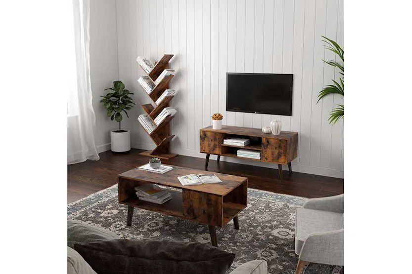 Vasagle Tree-shaped Standing Wooden Bookshelf | Rustic Brown Vasagle Tree-shaped Standing Wooden Bookshelf | Rustic Brown