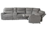 Mila Corner Sofa with Console | Power Recliner | Medium | Grey Mila Corner Sofa with Console | Power Recliner | Medium | Grey