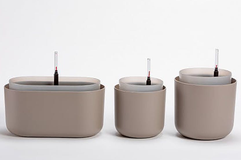 Plastia Tolita Flower Pot | Taupe | 19cm Plastia Tolita Flower Pot | Taupe | 19cm