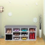 Vasagle Shoe Bench Storage Cabinet With Cushion | White Vasagle Shoe Bench Storage Cabinet With Cushion | White