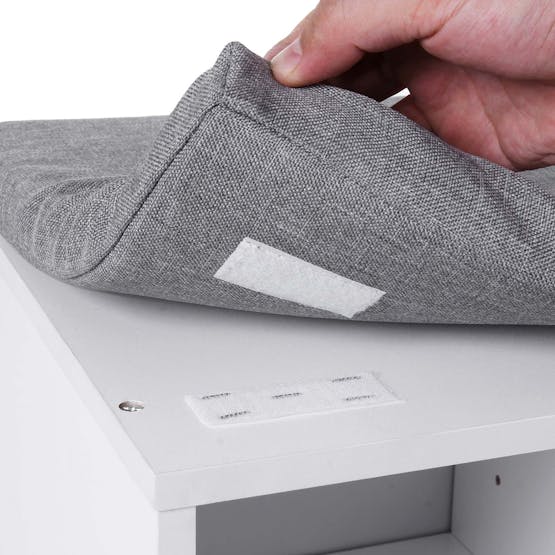 Vasagle Shoe Bench Storage Cabinet With Cushion | White Vasagle Shoe Bench Storage Cabinet With Cushion | White