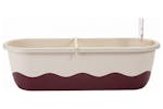 Plastia Mareta Flower Box | Beige & Wine Red | 60cm Plastia Mareta Flower Box | Beige & Wine Red | 60cm
