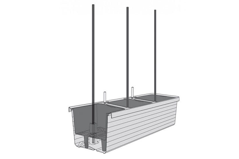 Plastia Berberis Trio Flower Box | Anthracite | 117cm Plastia Berberis Trio Flower Box | Anthracite | 117cm