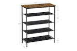 Vasagle Shoe Storage Rack With 4 Fabric Shelves | Rustic Brown & Black Vasagle Shoe Storage Rack With 4 Fabric Shelves | Rustic Brown & Black