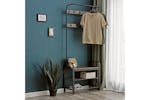 Vasagle Industrial Coat Rack With Bench For Entryway | Black Vasagle Industrial Coat Rack With Bench For Entryway | Black