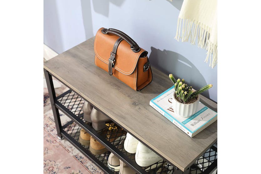 Vasagle Gray 3-Tier Shoe Storage Rack | Greige & Black Vasagle Gray 3-Tier Shoe Storage Rack | Greige & Black