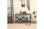 Vasagle Shoe Rack With Mesh Shelves | Rustic Brown Vasagle Shoe Rack With Mesh Shelves | Rustic Brown