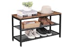 Vasagle Shoe Rack With Mesh Shelves | Rustic Brown Vasagle Shoe Rack With Mesh Shelves | Rustic Brown