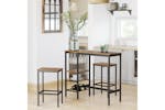 Vasagle Glass Holder Pub Table | Rustic Brown & Black Vasagle Glass Holder Pub Table | Rustic Brown & Black
