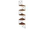 Vasagle 5-tier Corner Shelf | Rustic Brown & Black Vasagle 5-tier Corner Shelf | Rustic Brown & Black