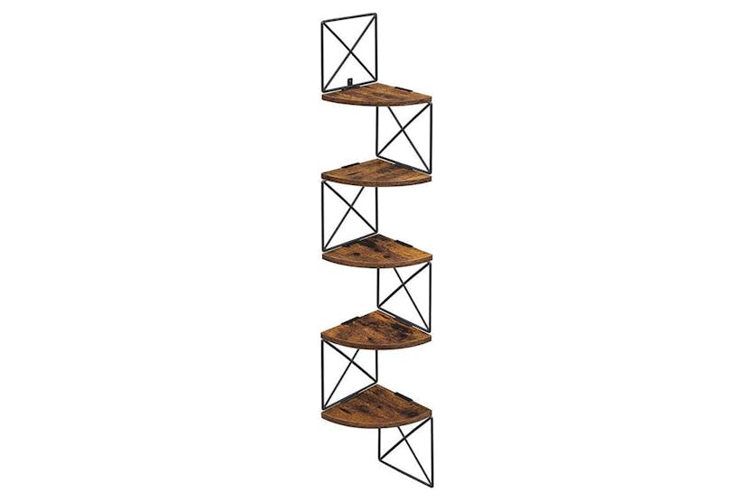 Vasagle 5-tier Corner Shelf | Rustic Brown & Black Vasagle 5-tier Corner Shelf | Rustic Brown & Black