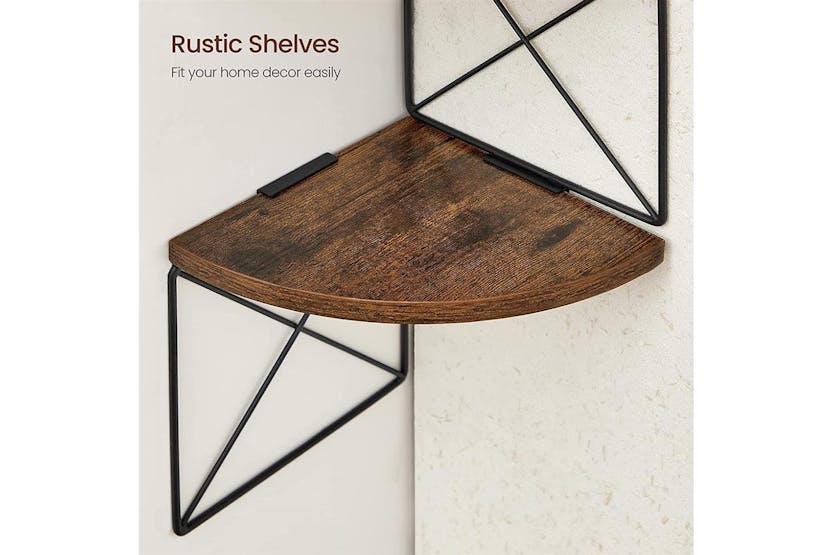 Vasagle 5-tier Corner Shelf | Rustic Brown & Black Vasagle 5-tier Corner Shelf | Rustic Brown & Black