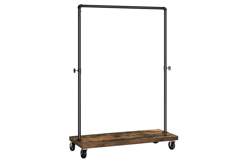 Vasagle Industrial Pipe Style Rolling Garment Rack with Shoe Shelf Vasagle Industrial Pipe Style Rolling Garment Rack with Shoe Shelf