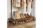 Vasagle Industrial Pipe Style Rolling Garment Rack with Shoe Shelf Vasagle Industrial Pipe Style Rolling Garment Rack with Shoe Shelf