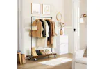 Vasagle Industrial Pipe Style Rolling Garment Rack with Shoe Shelf Vasagle Industrial Pipe Style Rolling Garment Rack with Shoe Shelf