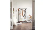 Vasagle Industrial Pipe Style Rolling Garment Rack with Shoe Shelf Vasagle Industrial Pipe Style Rolling Garment Rack with Shoe Shelf