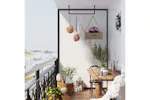 Songmics Wall Mounted Clothes Rack | Black Songmics Wall Mounted Clothes Rack | Black