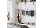Songmics Wall Mounted Clothes Rack | Black Songmics Wall Mounted Clothes Rack | Black