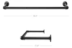 Songmics Wall Mounted Clothes Rack | Black Songmics Wall Mounted Clothes Rack | Black