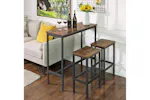 Vasagle Rustic Brown Industrial 4 People Pub Bar Table Vasagle Rustic Brown Industrial 4 People Pub Bar Table