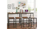Vasagle Rustic Brown Industrial 4 People Pub Bar Table Vasagle Rustic Brown Industrial 4 People Pub Bar Table