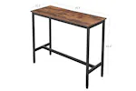 Vasagle Rustic Brown Industrial 4 People Pub Bar Table Vasagle Rustic Brown Industrial 4 People Pub Bar Table