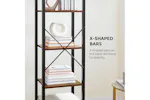 Vasagle Industrial Brown 6 Layers Storage Shelf Unit | Rustic Brown and Black Vasagle Industrial Brown 6 Layers Storage Shelf Unit | Rustic Brown and Black