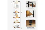 Vasagle Industrial Brown 6 Layers Storage Shelf Unit | Rustic Brown and Black Vasagle Industrial Brown 6 Layers Storage Shelf Unit | Rustic Brown and Black