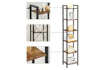 Vasagle Industrial Brown 6 Layers Storage Shelf Unit | Rustic Brown and Black Vasagle Industrial Brown 6 Layers Storage Shelf Unit | Rustic Brown and Black