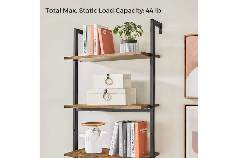 Vasagle Ladder Shelves | 6 Shelves | Rustic Natural/Black Vasagle Ladder Shelves | 6 Shelves | Rustic Natural/Black